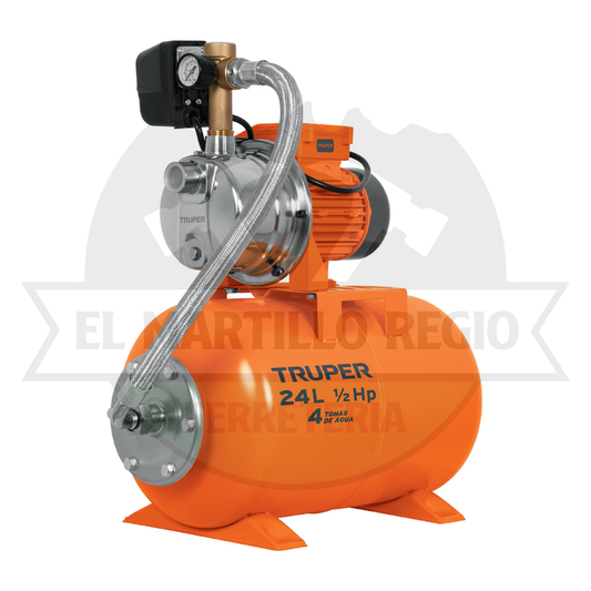 BOMBA HIDRONEUMÁTICA 1/2 HP, 24 LTOS