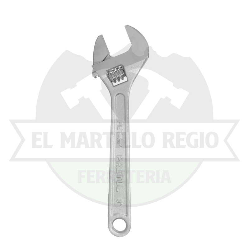 LLAVE AJUSTABLE (PERICO) 8" CROMADA