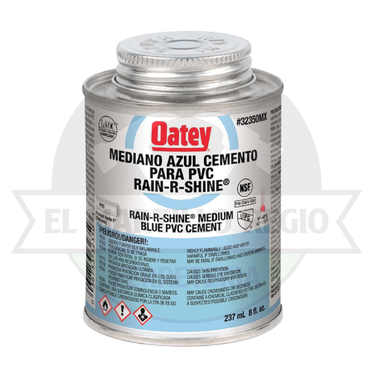 OATEY PEGAMENTO RAIN-R-SHINE 8 ONZ AZUL 1/4