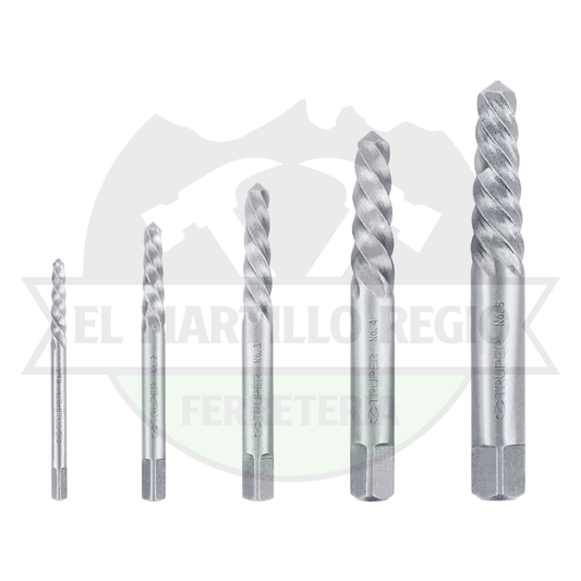 JUEGO CON 5 EXTRACTORES DE TORNILLOS