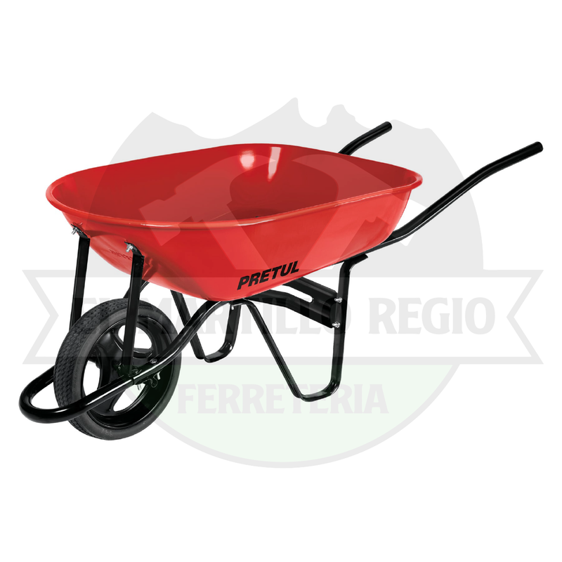 **CARRETILLA 5.5 FT3 ROJA, IMPONCHABLE, BASTIDOR TUBULAR