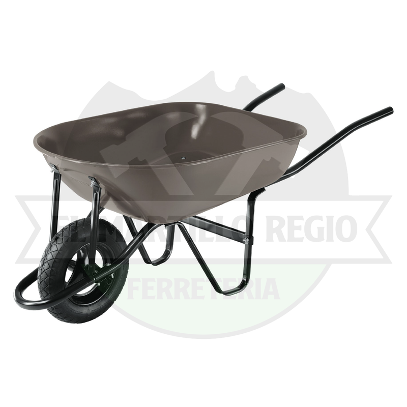 **CARRETILLA 5.5 FT3, GRIS, NEUMÁTICA, BASTIDOR TUBULAR