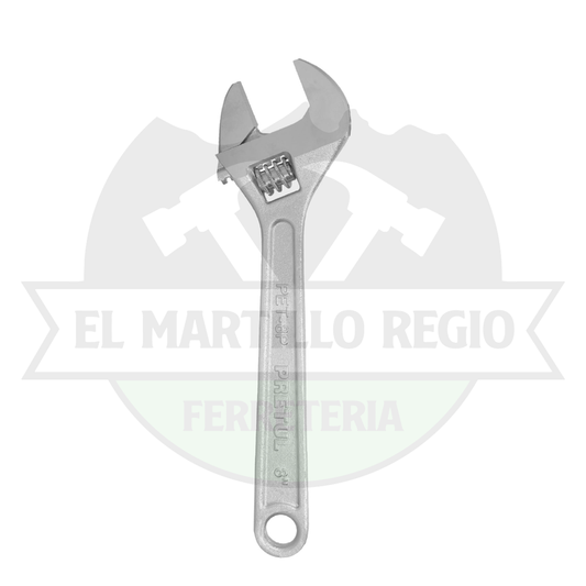 LLAVE AJUSTABLE (PERICO) 8" CROMADA