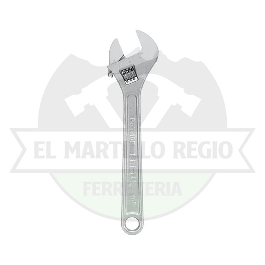 LLAVE AJUSTABLE (PERICO) 10" CROMADA