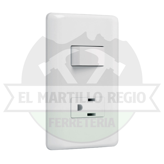 PLACA ARMADA CONTACTO E INTERRUPTOR SENCILLO