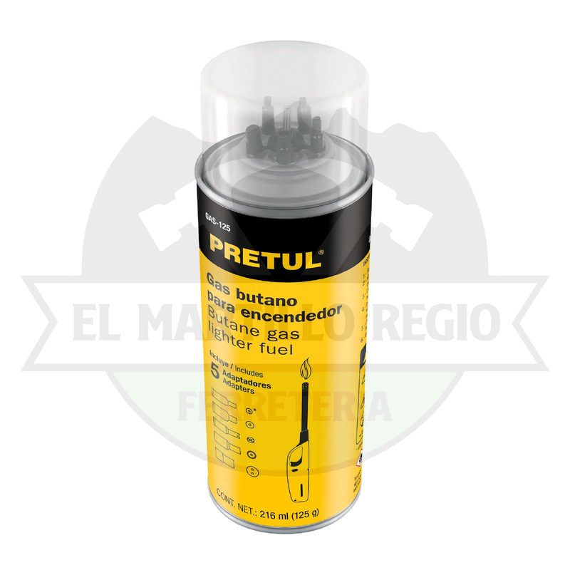 LATA DE GAS BUTANO P/ENCENDEDOR, 125 G