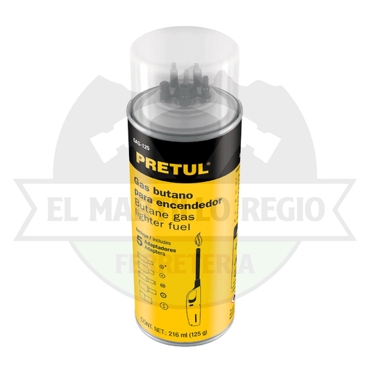 LATA DE GAS BUTANO P/ENCENDEDOR, 125 G